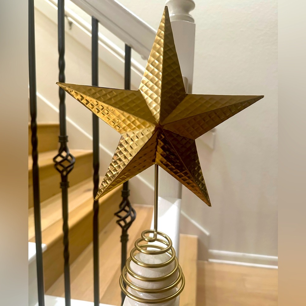 Gold Star Christmas Tree Topper